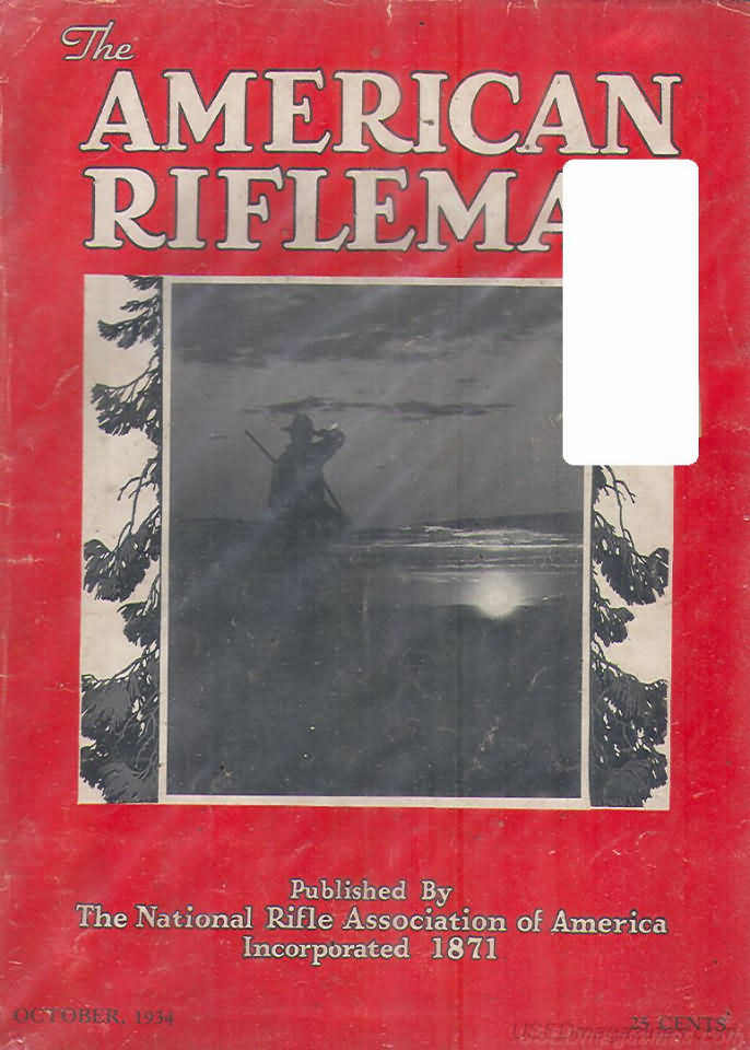 American Rifleman October 1934 magazine back issue American Rifleman magizine back copy 