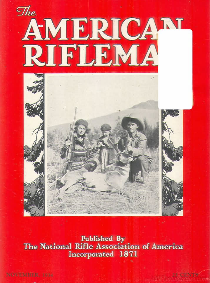 American Rifleman November 1934 magazine back issue American Rifleman magizine back copy 