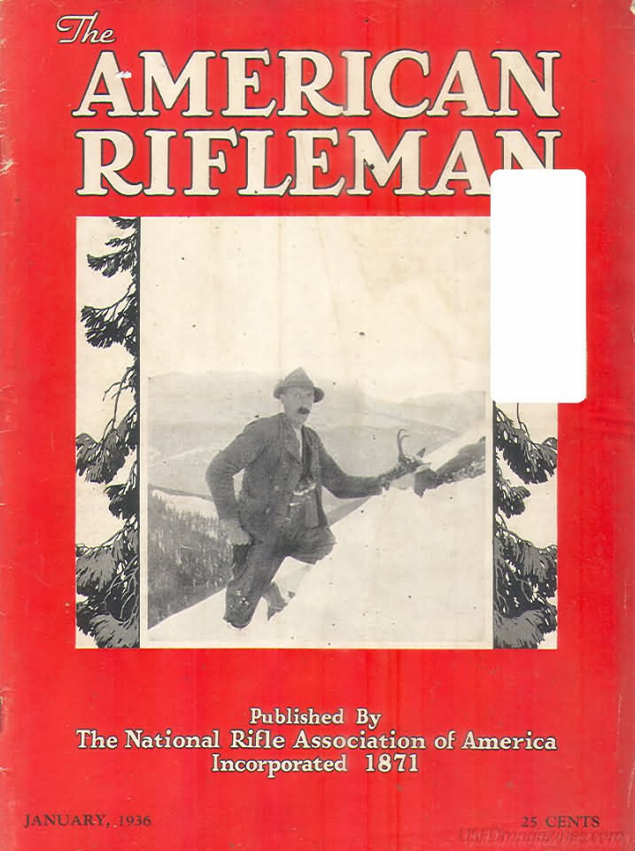 American Rifleman January 1936 magazine back issue American Rifleman magizine back copy 