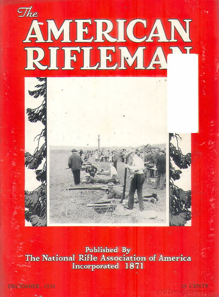 American Rifleman December 1936 magazine back issue American Rifleman magizine back copy 