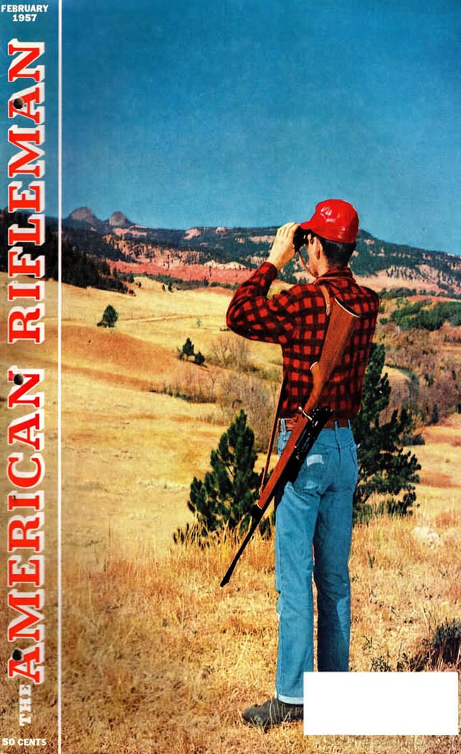 American Rifleman February 1957 magazine back issue American Rifleman magizine back copy 