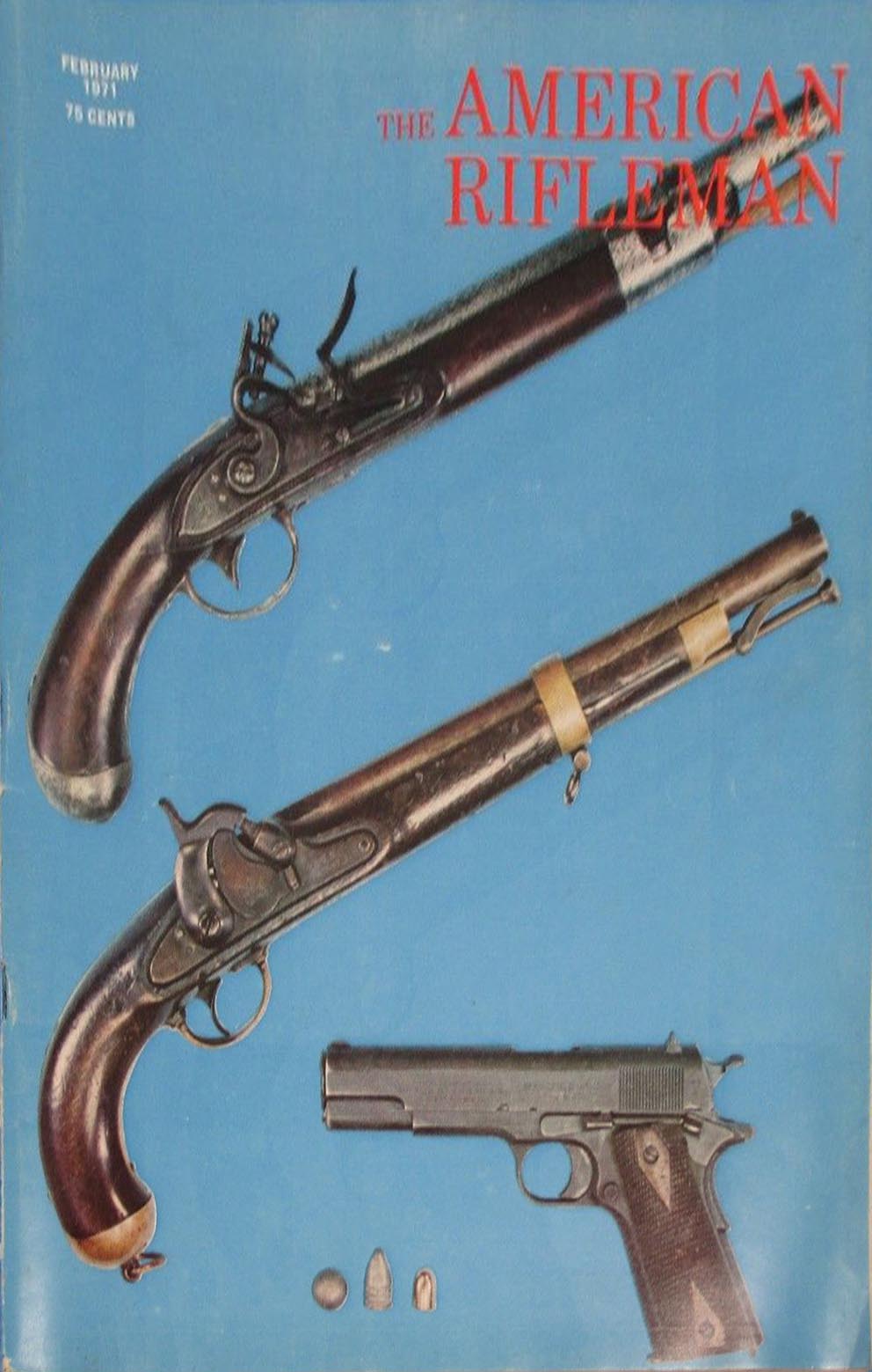 American Rifleman February 1971 magazine back issue American Rifleman magizine back copy 