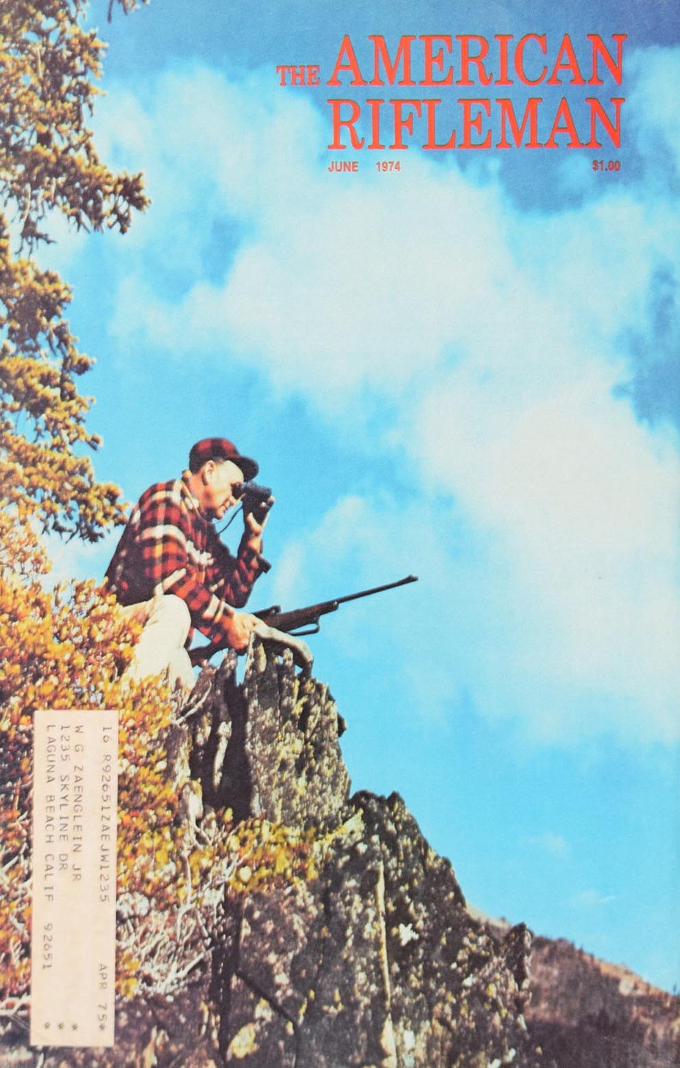American Rifleman June 1974 magazine back issue American Rifleman magizine back copy 