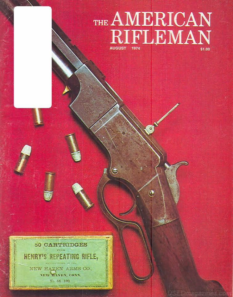 American Rifleman August 1974 magazine back issue American Rifleman magizine back copy 