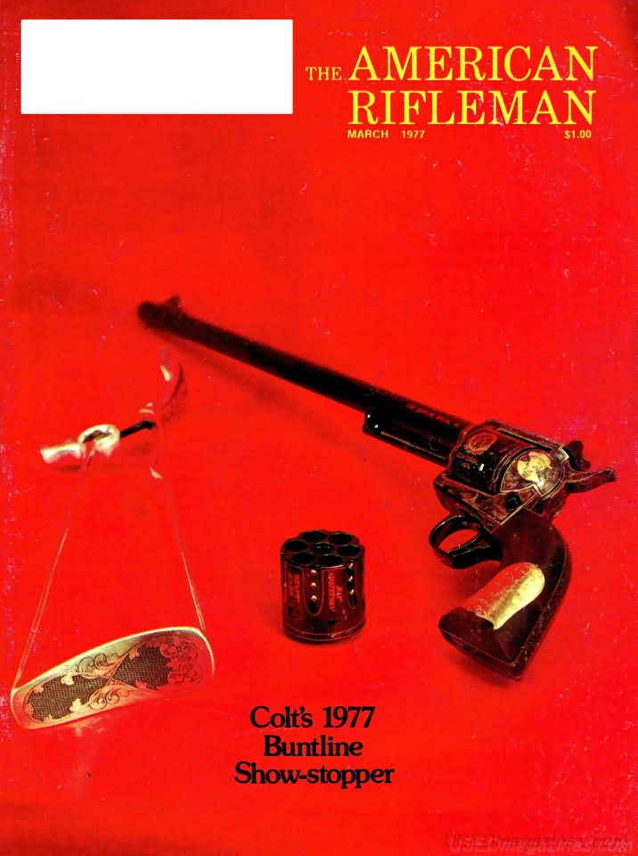 American Rifleman March 1977 magazine back issue American Rifleman magizine back copy 