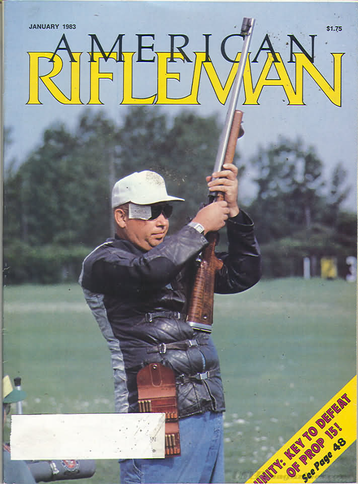 American Rifleman January 1983 magazine back issue American Rifleman magizine back copy 