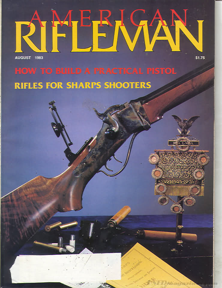 American Rifleman August 1983 magazine back issue American Rifleman magizine back copy 