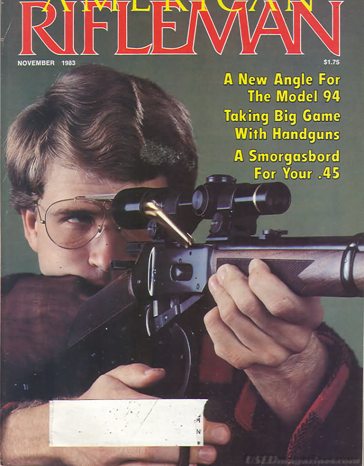 American Rifleman November 1983 magazine back issue American Rifleman magizine back copy 