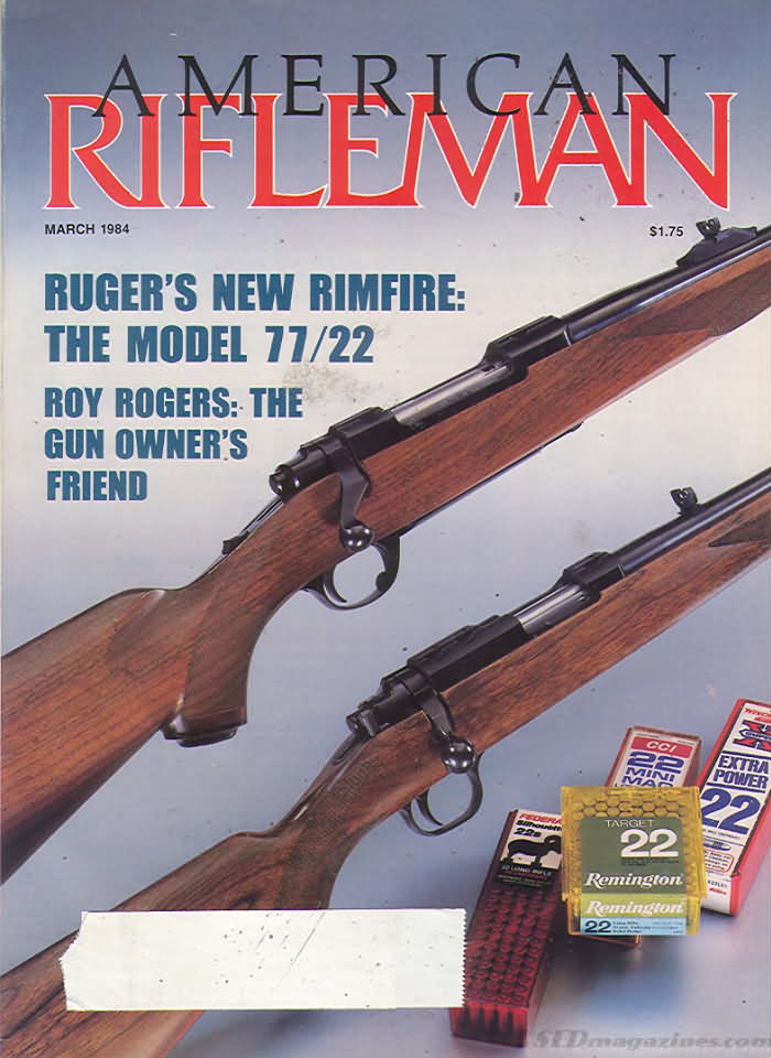 American Rifleman March 1984 magazine back issue American Rifleman magizine back copy 