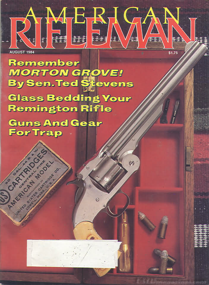 American Rifleman August 1984 magazine back issue American Rifleman magizine back copy 