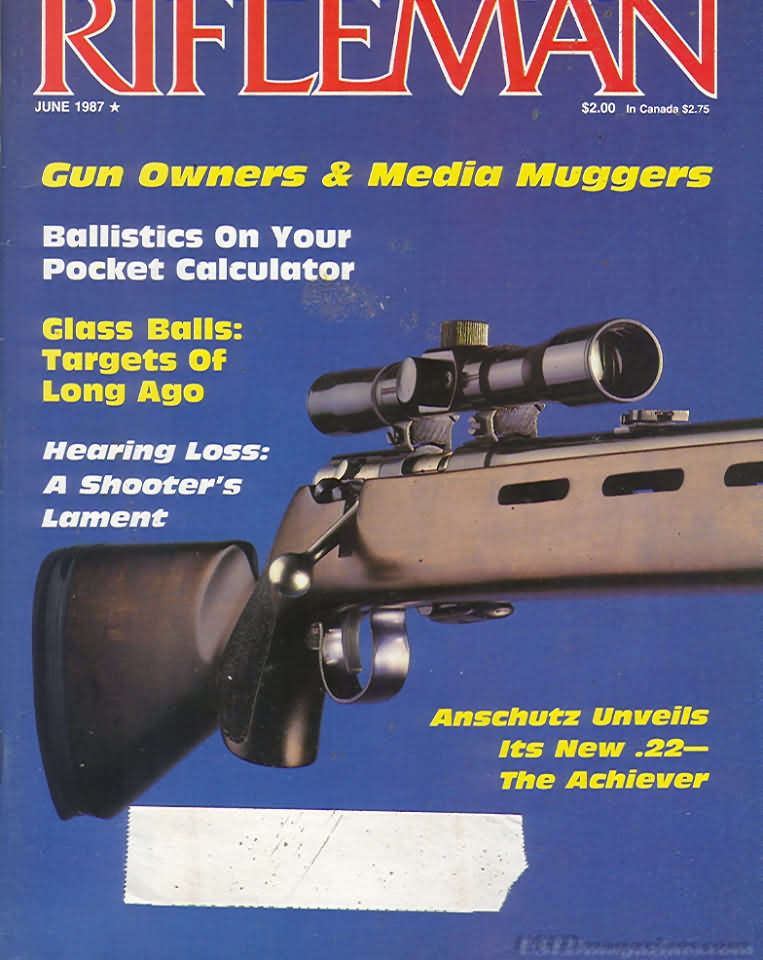 American Rifleman June 1987 magazine back issue American Rifleman magizine back copy 