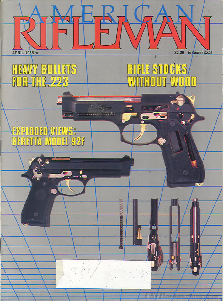 American Rifleman April 1988 magazine back issue American Rifleman magizine back copy 