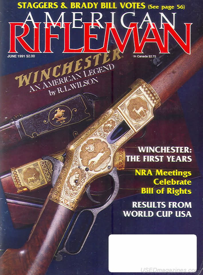 American Rifleman June 1991 magazine back issue American Rifleman magizine back copy 