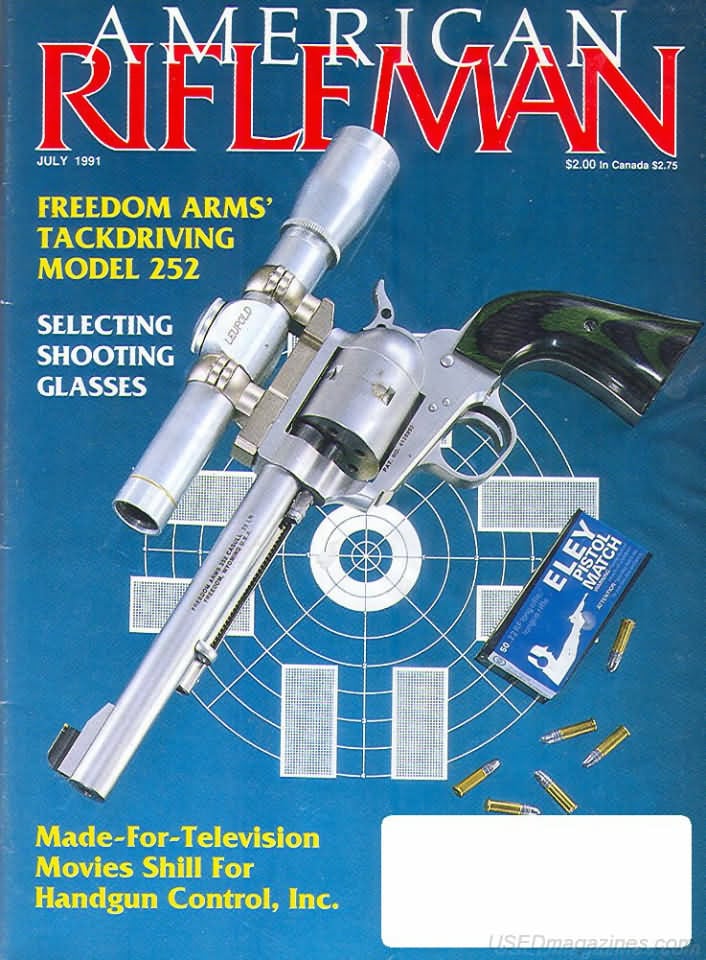 American Rifleman July 1991 magazine back issue American Rifleman magizine back copy 