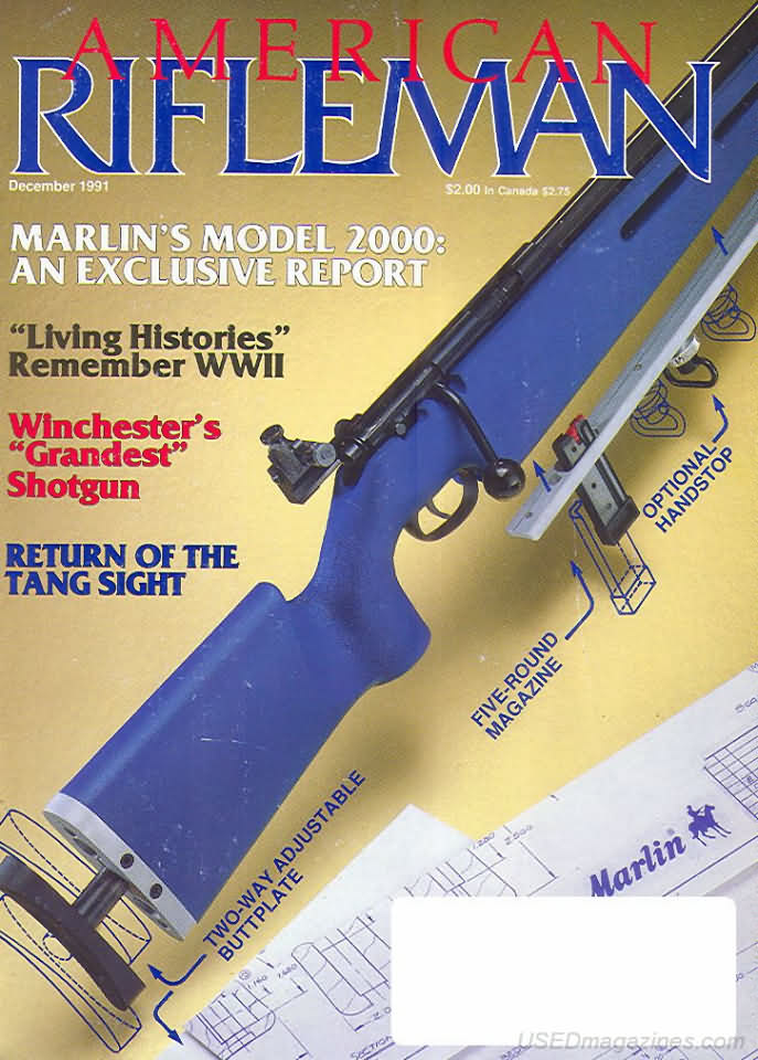 American Rifleman December 1991 magazine back issue American Rifleman magizine back copy 