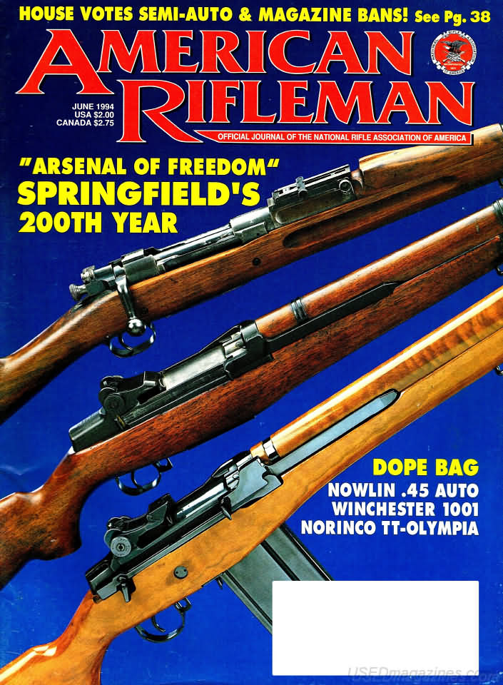American Rifleman June 1994 magazine back issue American Rifleman magizine back copy 