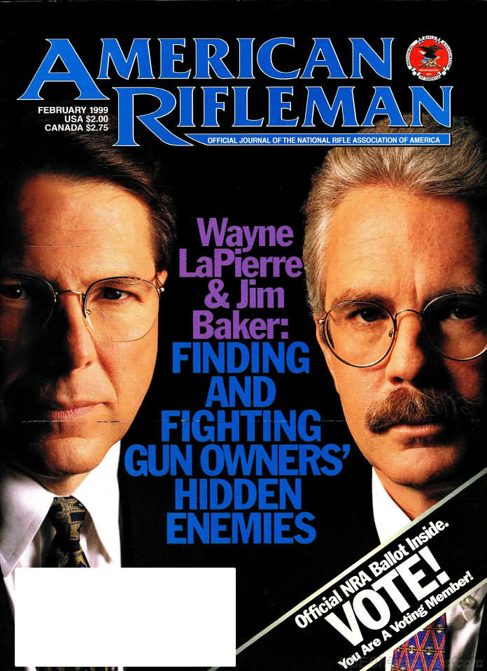 American Rifleman February 1999 magazine back issue American Rifleman magizine back copy 