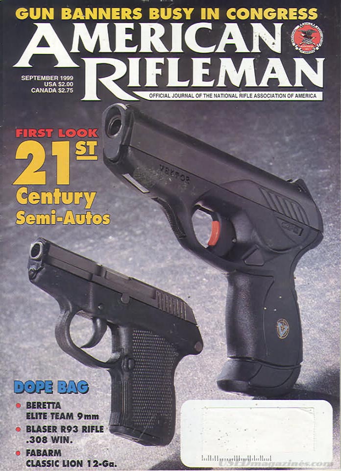 American Rifleman September 1999 magazine back issue American Rifleman magizine back copy 
