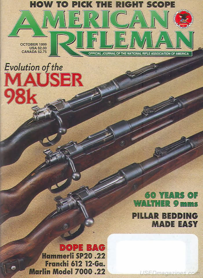 American Rifleman October 1999 magazine back issue American Rifleman magizine back copy 