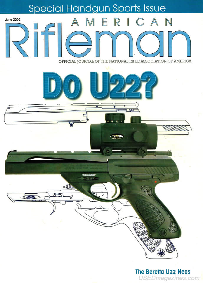 American Rifleman June 2002 magazine back issue American Rifleman magizine back copy 