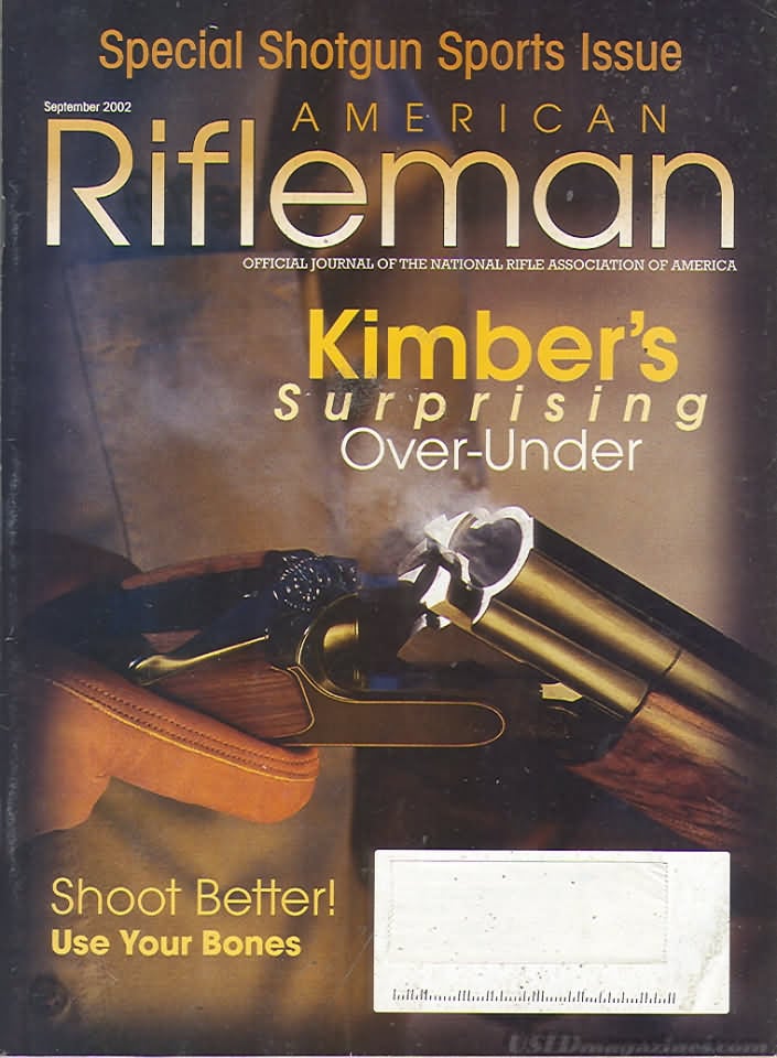 American Rifleman September 2002 magazine back issue American Rifleman magizine back copy 