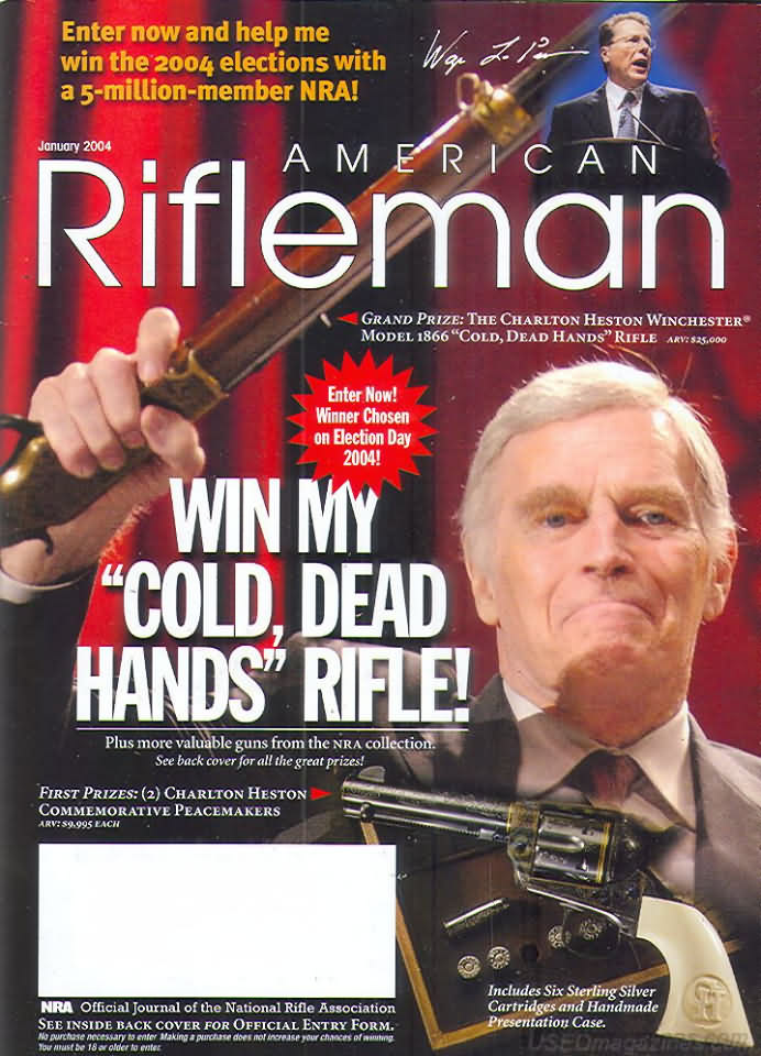 American Rifleman January 2004 magazine back issue American Rifleman magizine back copy 
