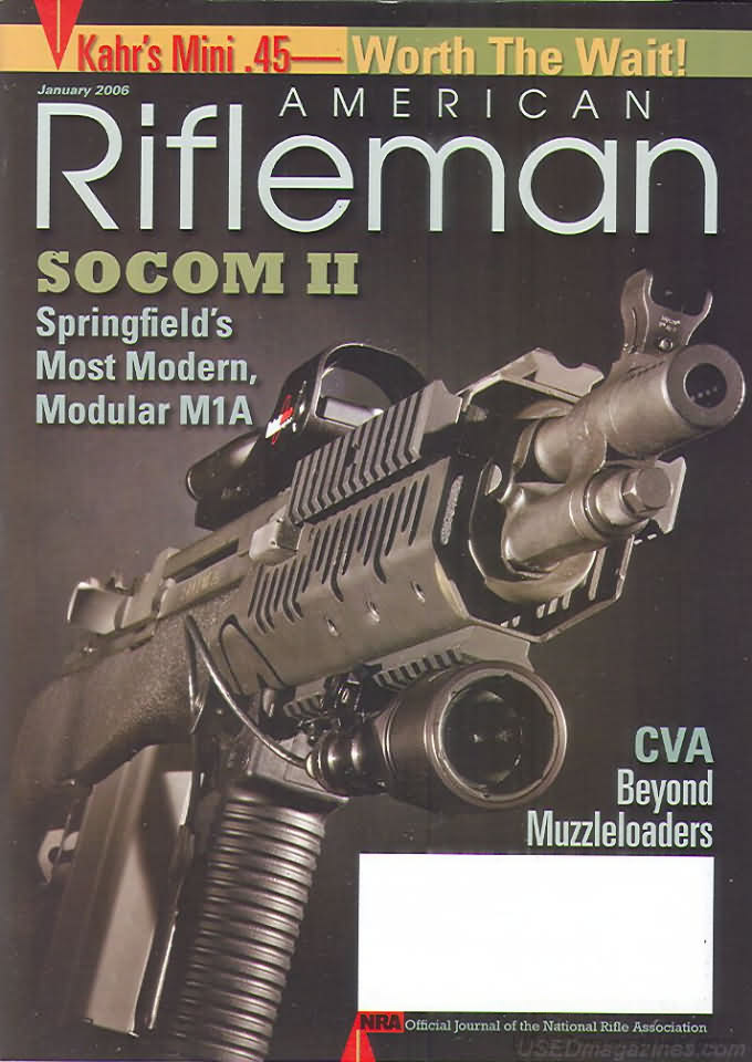 American Rifleman January 2006 magazine back issue American Rifleman magizine back copy 