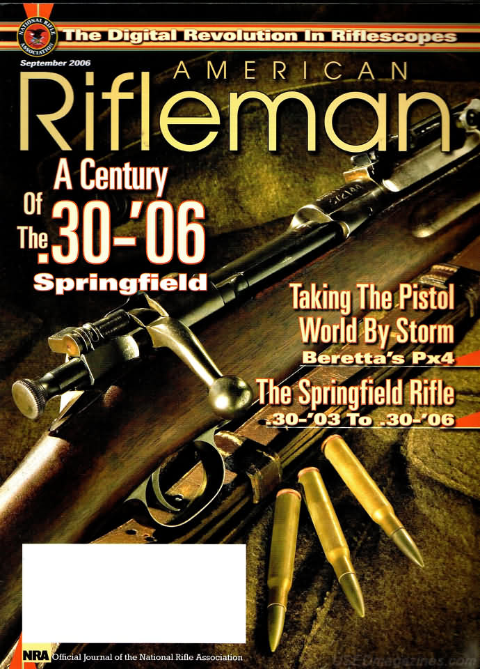 American Rifleman September 2006 magazine back issue American Rifleman magizine back copy 