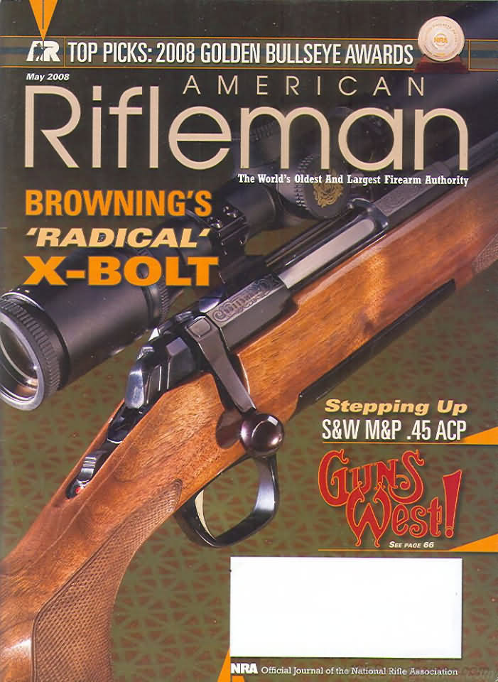 American Rifleman May 2008 magazine back issue American Rifleman magizine back copy 