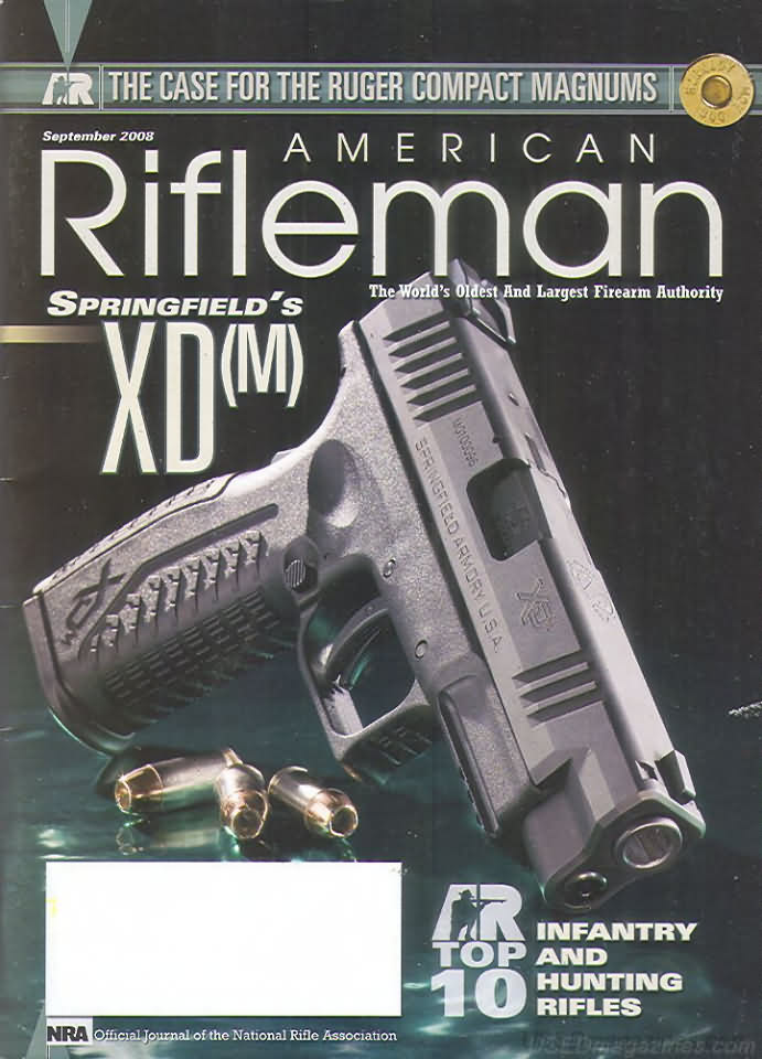 American Rifleman September 2008 magazine back issue American Rifleman magizine back copy 