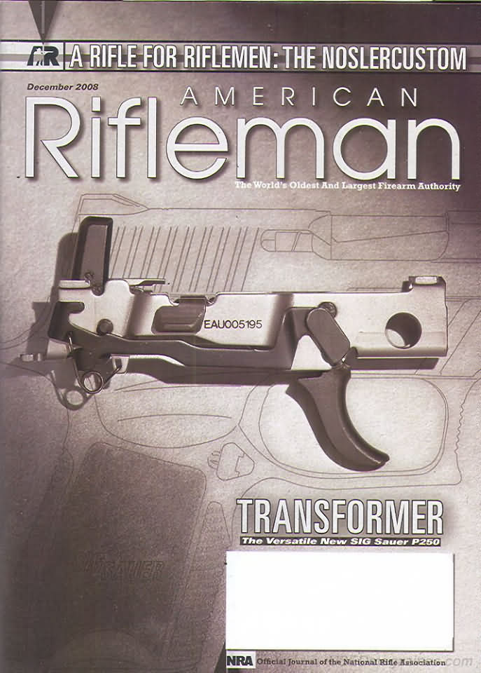 American Rifleman December 2008 magazine back issue American Rifleman magizine back copy 