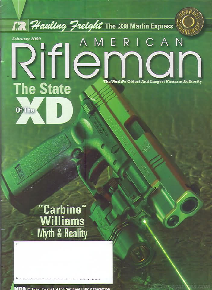 American Rifleman February 2009 magazine back issue American Rifleman magizine back copy 