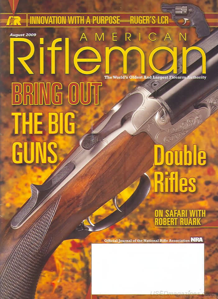 American Rifleman August 2009 magazine back issue American Rifleman magizine back copy 