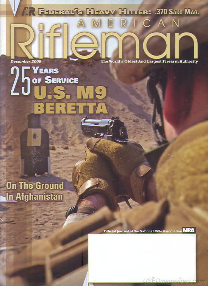 American Rifleman December 2009 magazine back issue American Rifleman magizine back copy 