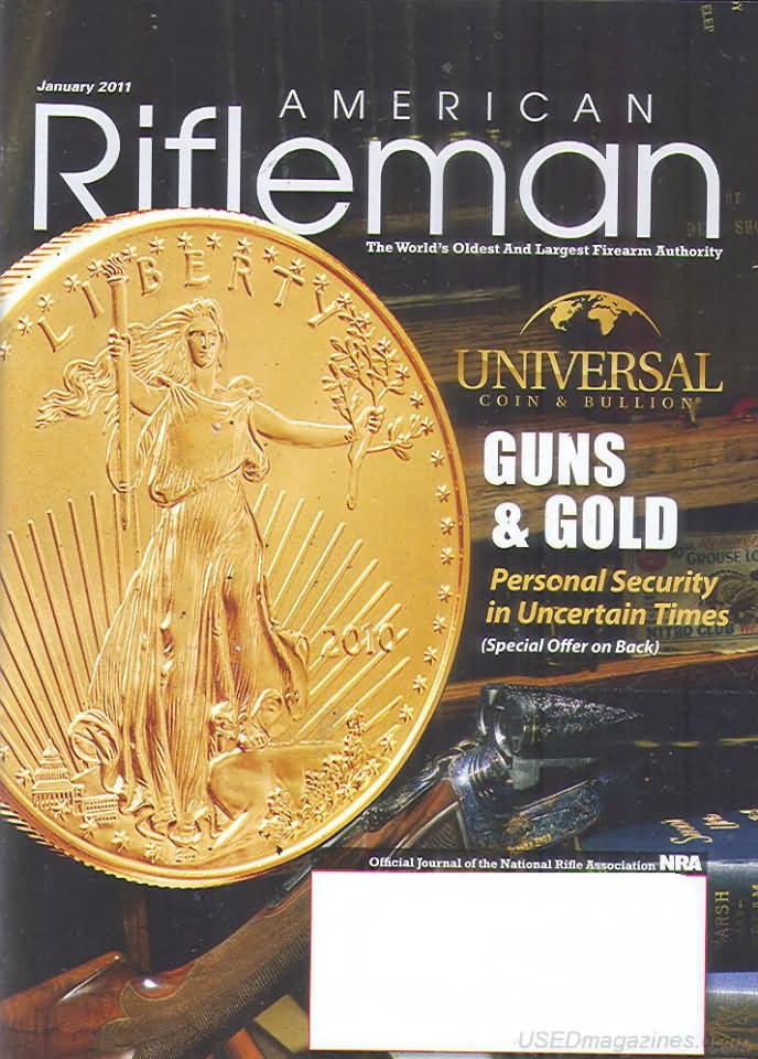 American Rifleman January 2011 magazine back issue American Rifleman magizine back copy 