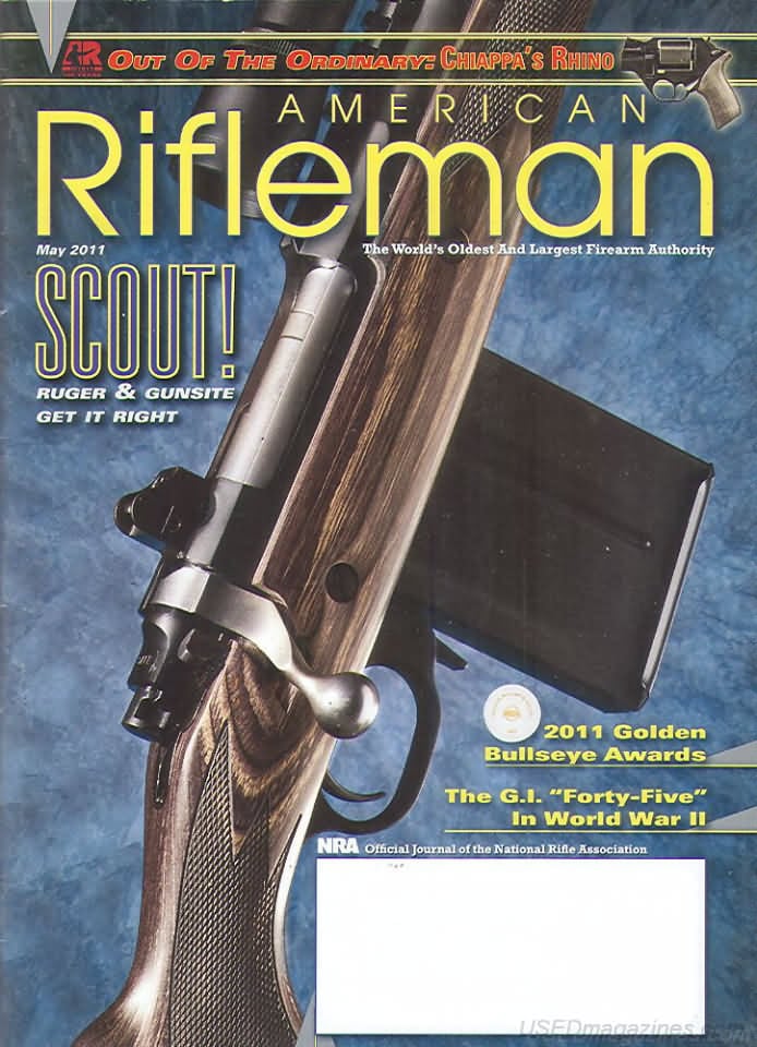 American Rifleman May 2011 magazine back issue American Rifleman magizine back copy 