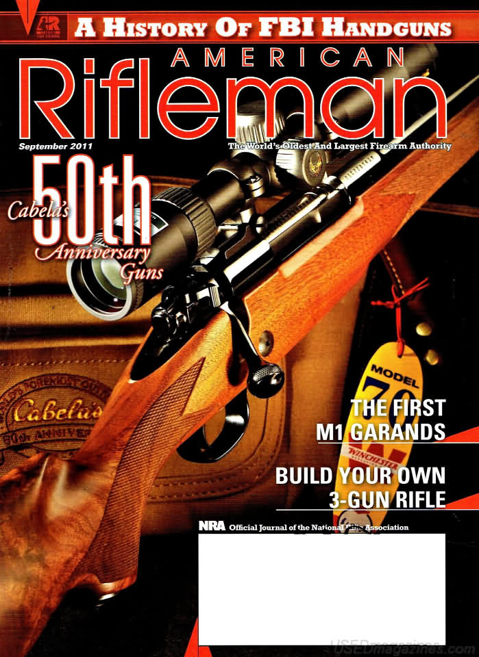 American Rifleman September 2011 magazine back issue American Rifleman magizine back copy 