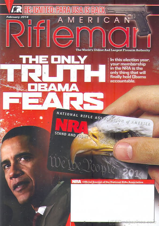 American Rifleman February 2014 magazine back issue American Rifleman magizine back copy 
