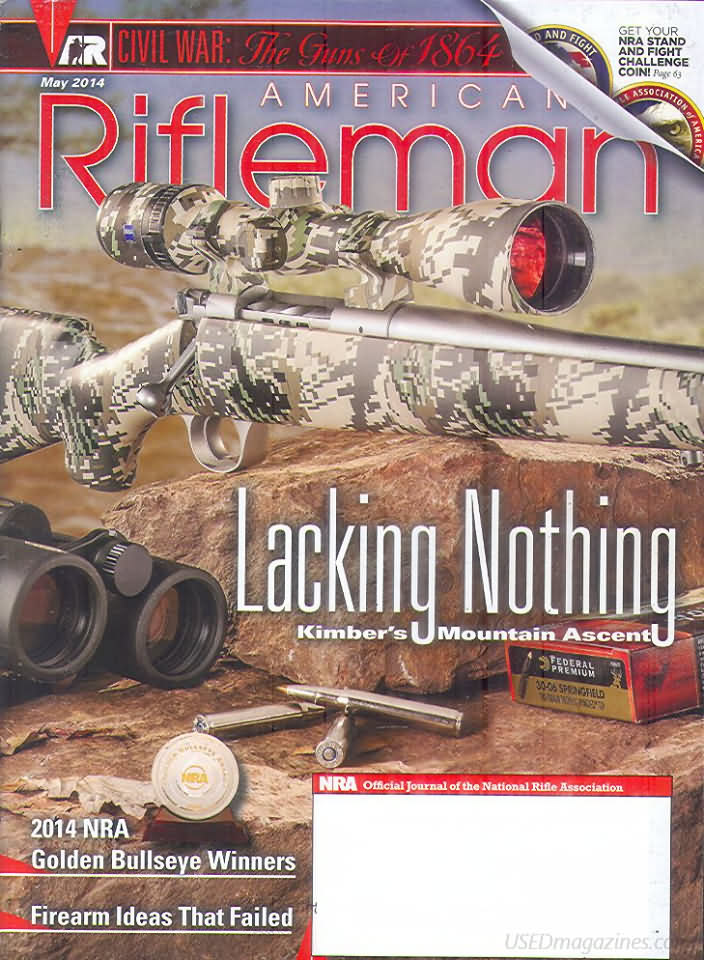 American Rifleman May 2014 magazine back issue American Rifleman magizine back copy 
