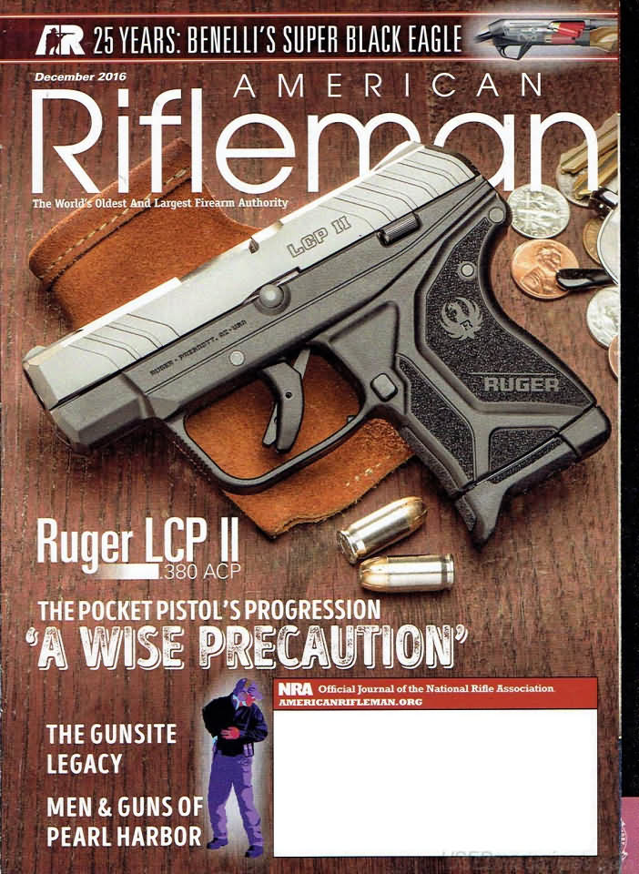 American Rifleman December 2016 magazine back issue American Rifleman magizine back copy 