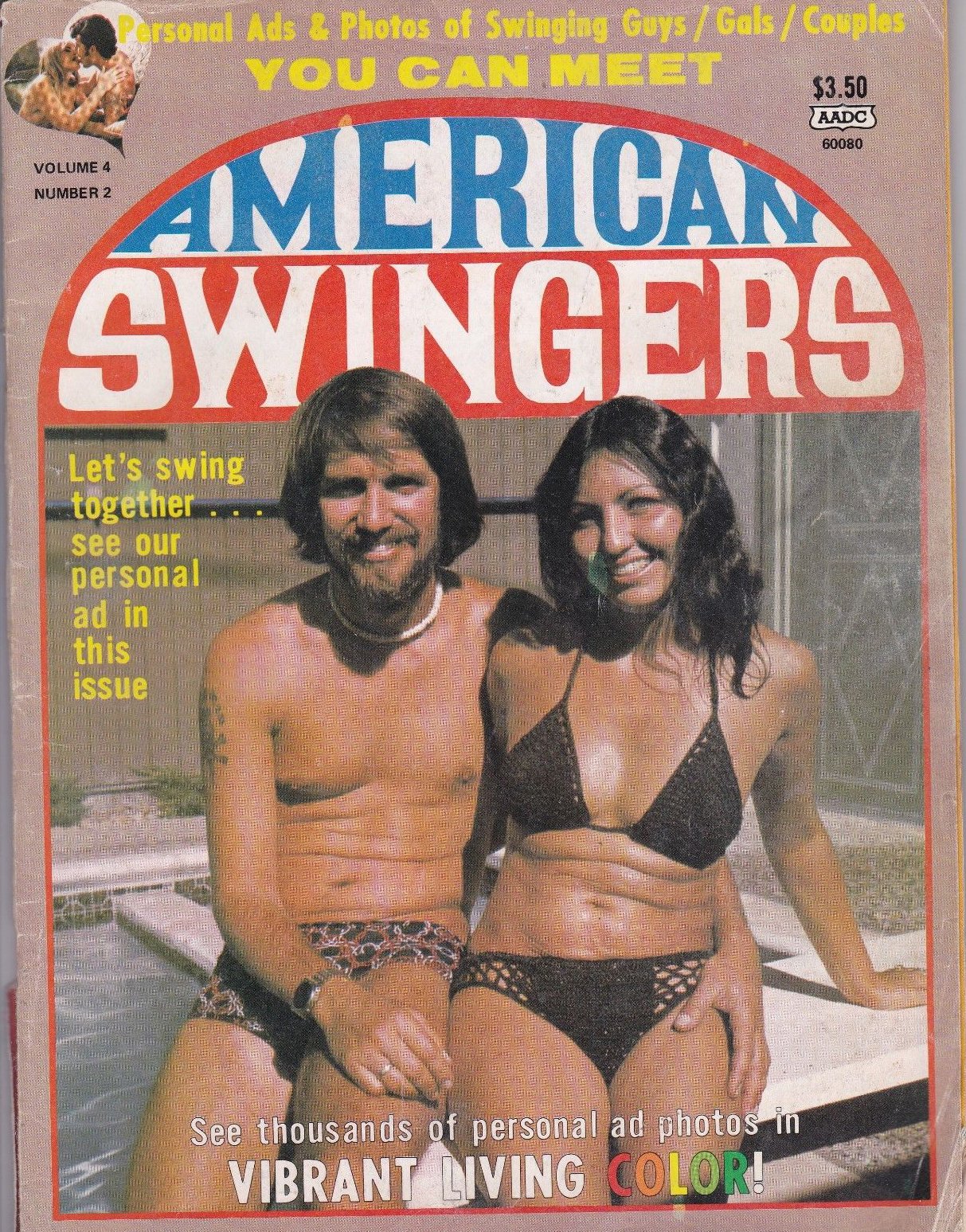 American Swingers Vol. 4 # 2 magazine back issue American Swingers magizine back copy 