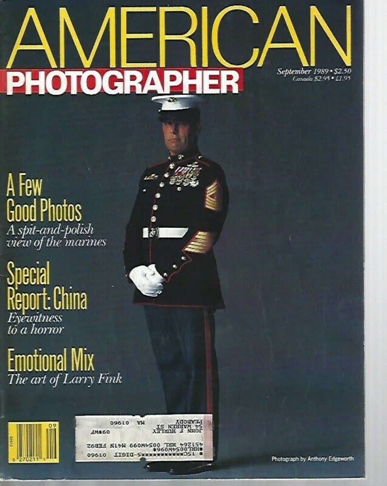 American Photographer September 1989 magazine back issue American Photographer magizine back copy 