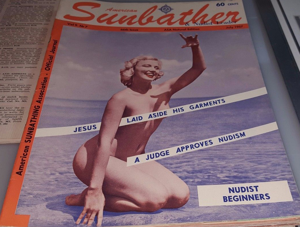 American Sunbather July 1957 magazine back issue American Sunbather magizine back copy 