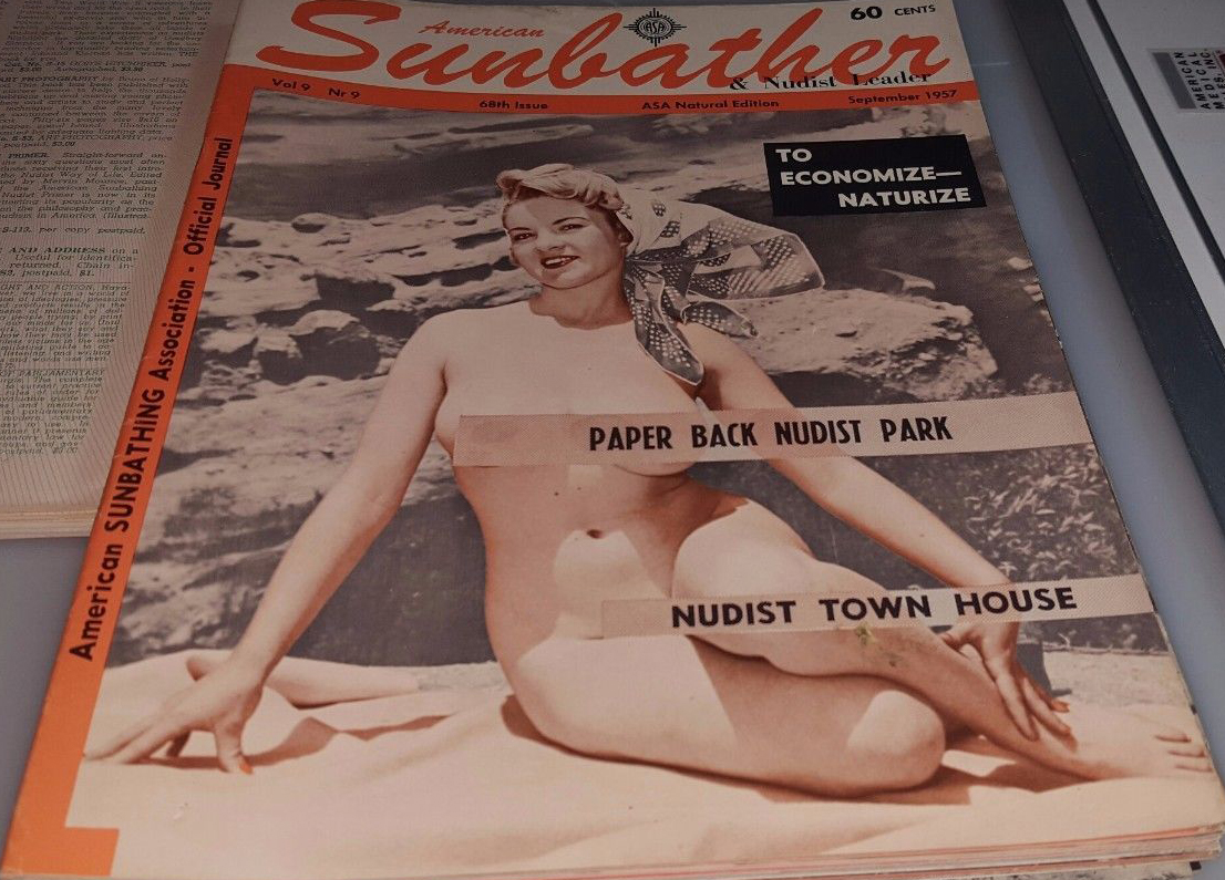 American Sunbather September 1957 magazine back issue American Sunbather magizine back copy 