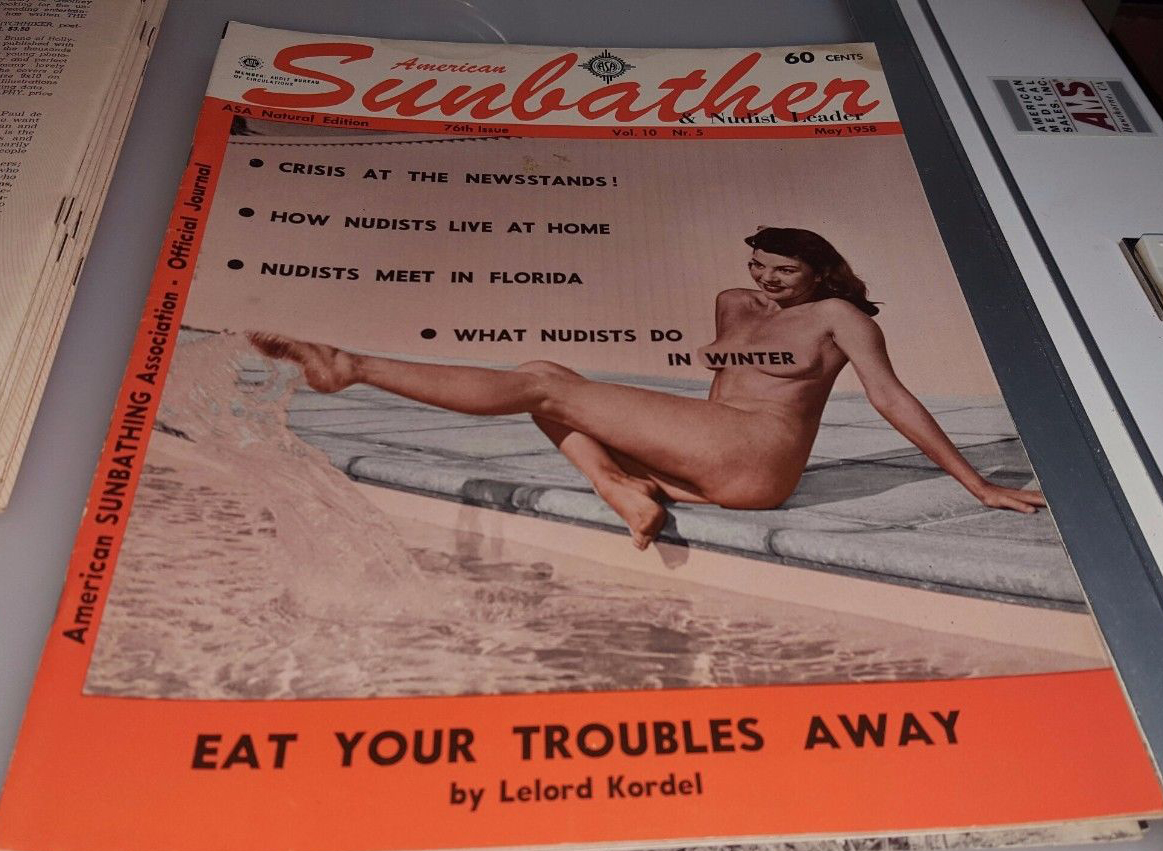 American Sunbather May 1958 magazine back issue American Sunbather magizine back copy 