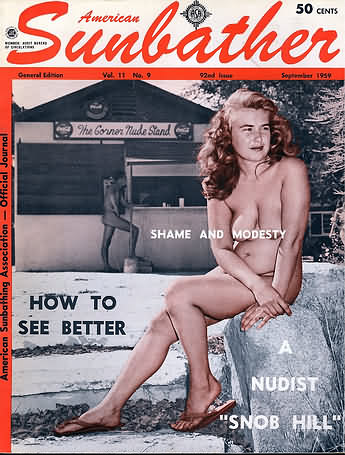 American Sunbather September 1959 magazine back issue American Sunbather magizine back copy 
