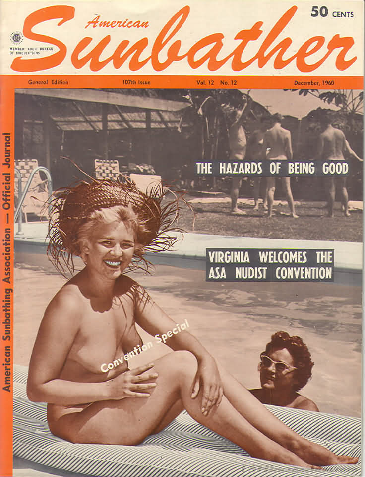 American Sunbather December 1960 magazine back issue American Sunbather magizine back copy 