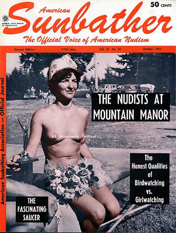 American Sunbather October 1961 magazine back issue American Sunbather magizine back copy 