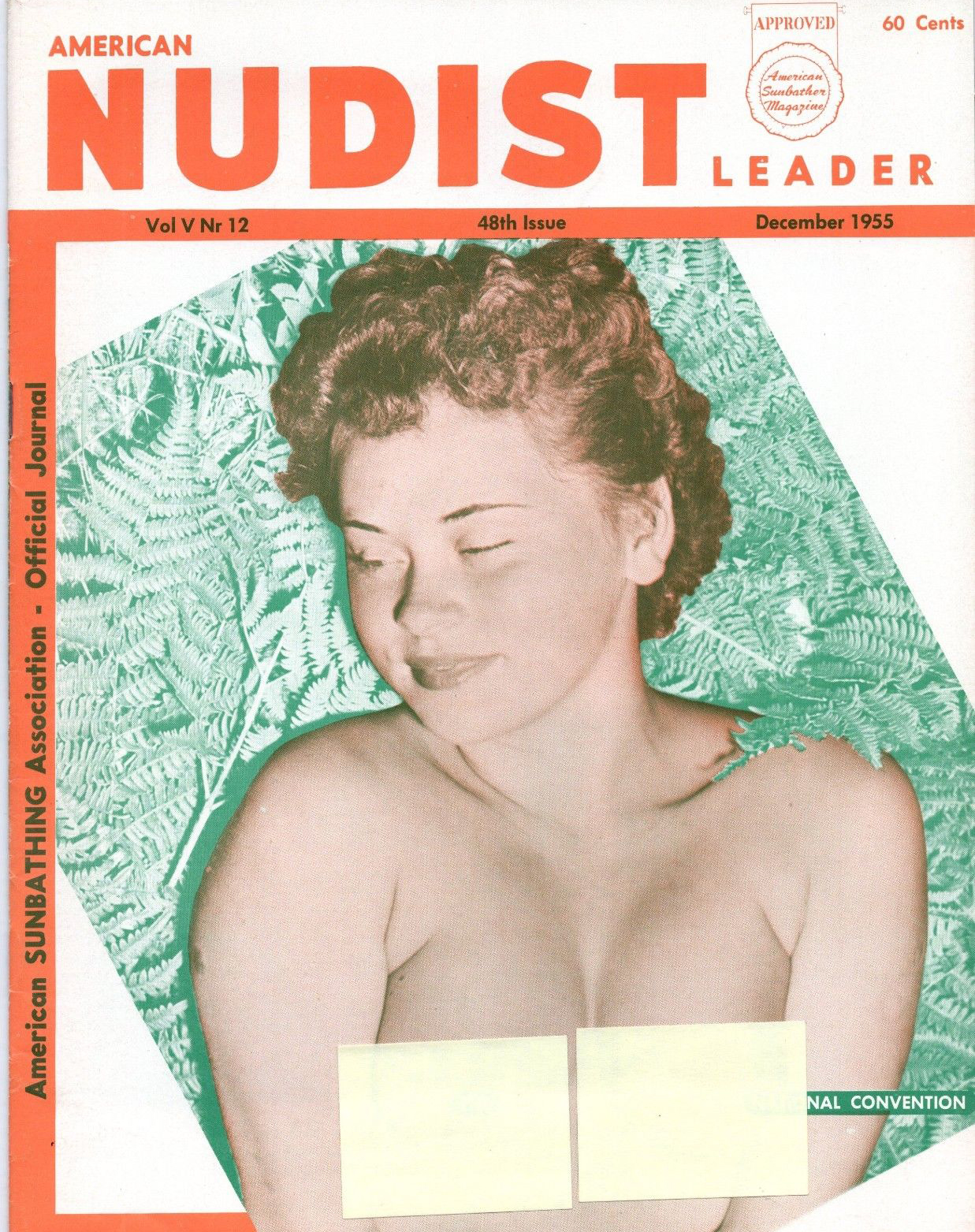 American Nudist Leader December 1955 magazine back issue American Nudist Leader magizine back copy 