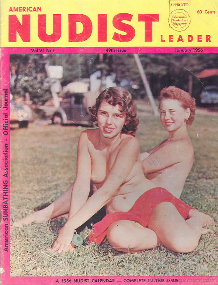 American Nudist Leader January 1956 magazine back issue American Nudist Leader magizine back copy 